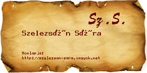 Szelezsán Sára névjegykártya